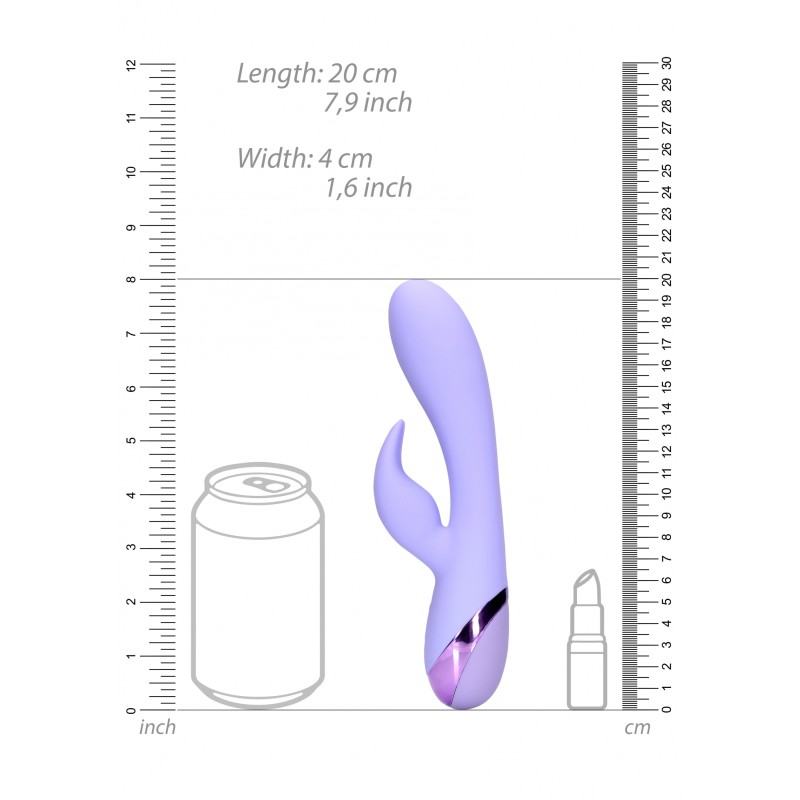 LoveLine, Smooth, Silicone, Rabbit, Vibrator, Digital Lavender