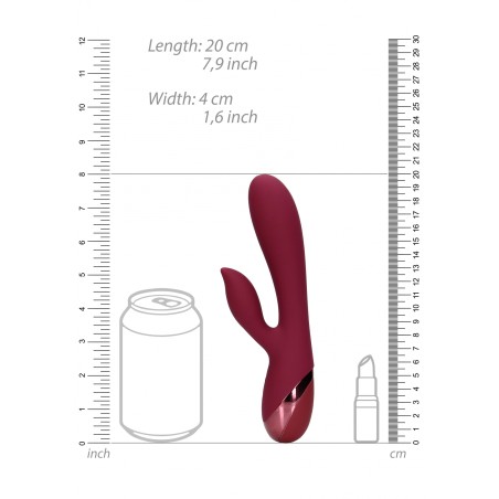 LoveLine, Smooth, Silicone, Rabbit, Vibrator, Dark, Cherry