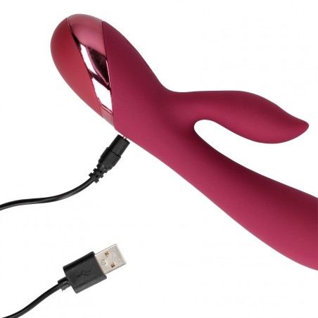 LoveLine, Smooth, Silicone, Rabbit, Vibrator, Dark, Cherry