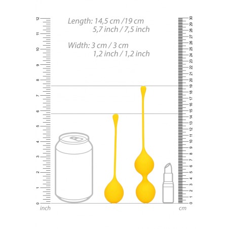 LoveLine, Silicone, Kegel Balls, Training Set, Carambola