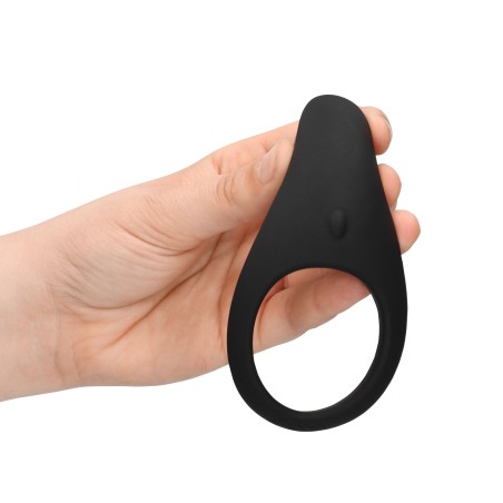 LoveLine, Pointed, Vibrating, Cock Ring, Licorice Black