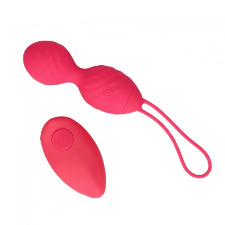 LoveLine, Vibrating Egg, with Remote Control, Strawberry Red