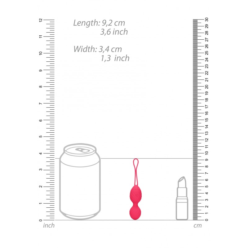 LoveLine, Vibrating Egg, with Remote Control, Strawberry Red
