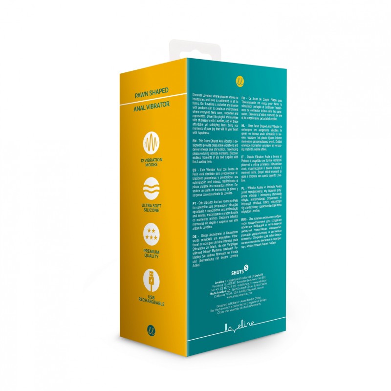 LoveLine, Πρωκτικός Δονητής, Σε Σχήμα Πιόνι, Peacock Plume