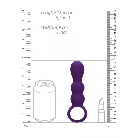 LoveLine, Teardrop, Shaped, Anal, Vibrator, Clear Purple