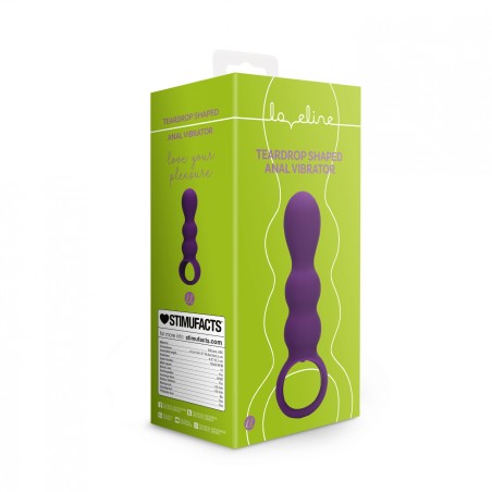 LoveLine, Teardrop, Shaped, Anal, Vibrator, Clear Purple