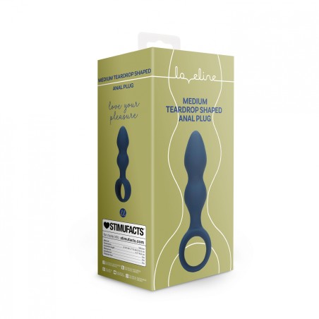 LoveLine, Teardrop, Shaped, Anal Plug,  medium, Baltic Blue