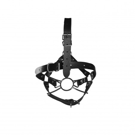 OUCH!, Head Harness, with Spider Gag, and Nose Hooks, Black