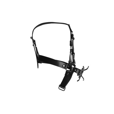 OUCH!, Head Harness, with Spider Gag, and Nose Hooks, Black