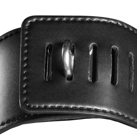 OUCH!, Head Harness, with Zip-up Mouth, and Lock, Black