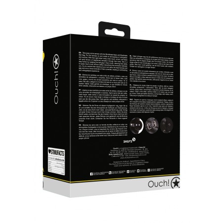 OUCH!, Δερμάτινη, Full Face Κουκούλα, με Αφαιρούμενη Μάσκα Ματιών, και Φίμωτρο