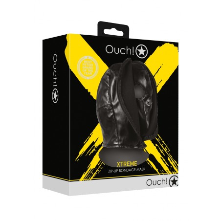 OUCH!, Zip-up, Bondage Mask, Black