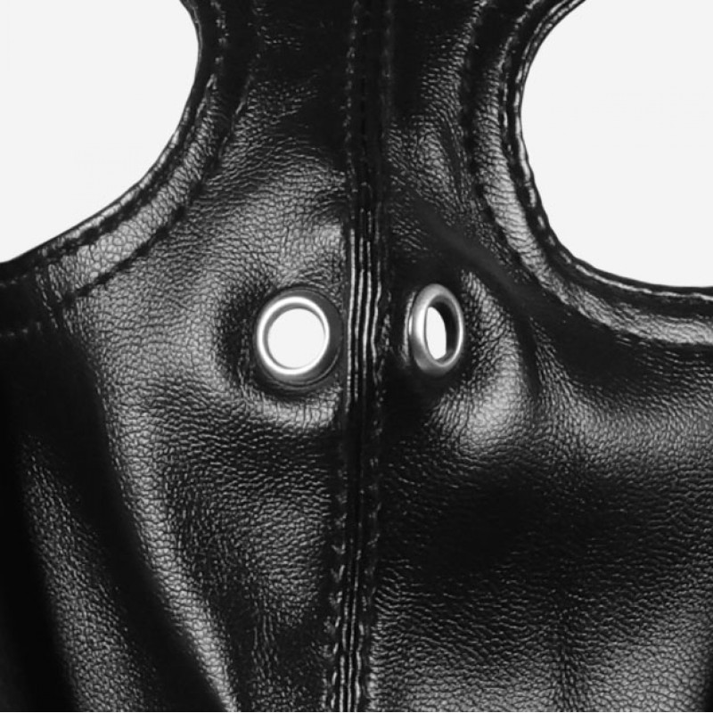 OUCH!, Zip-up, Bondage Mask, Black