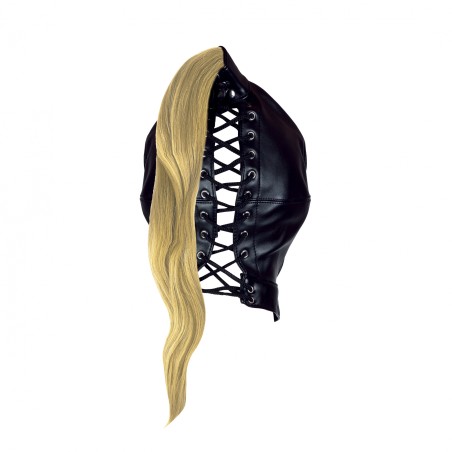 OUCH!, Mask, with Blonde, Ponytail - Black