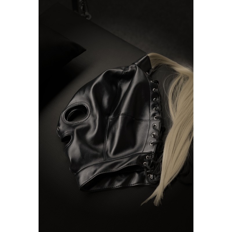 OUCH!, Mask, with Blonde, Ponytail - Black