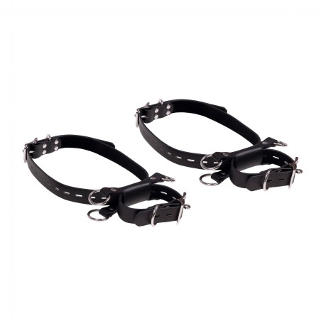 OUCH!, Kneeling Thigh Cuff Set, Black