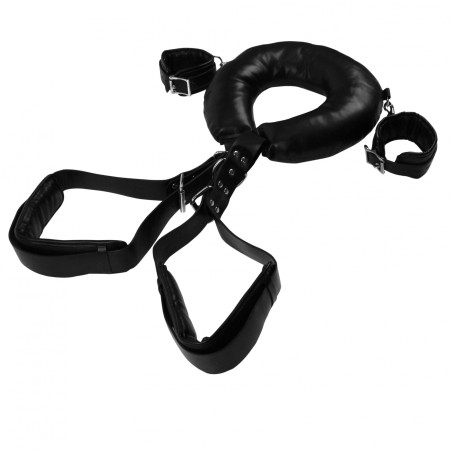 OUCH!, Padded, Thigh Sling, with Hand Cuffs, Black