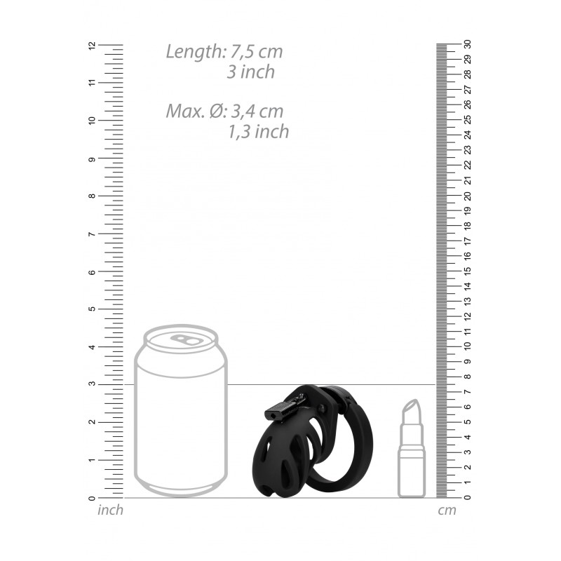 ManCage, Model 23, Chastity Cage, 6,5 cm, Μαύρο