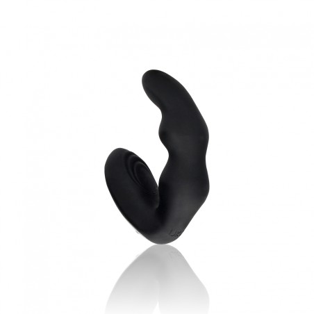 OUCH!, Bent, Vibrating, Prostate Massager, with Remote Control, Black