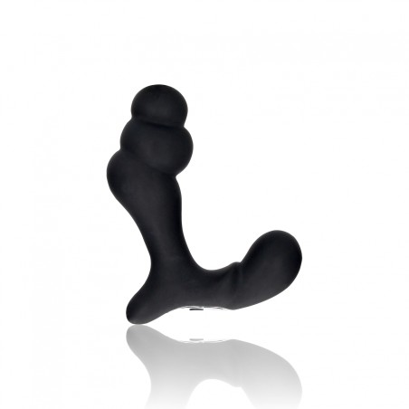 OUCH!, Stacked, Vibrating, Prostate Massager, with Remote Control, Black