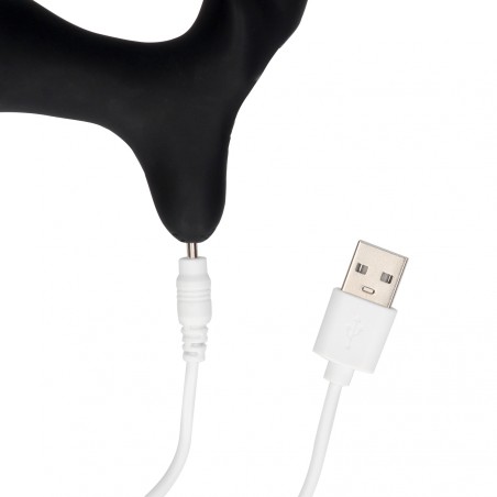 OUCH!, Stacked, Δονούμενος, Προστατικός Δονητής, με Τηλεχειριστήριο, Μαύρο