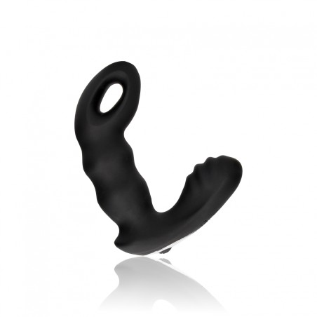 OUCH!, Beaded, Vibrating, Prostate Massager, with Remote Control, Black