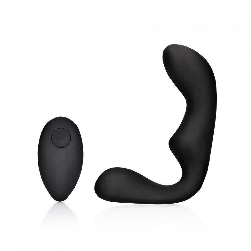 OUCH!, Pointed, Vibrating, Prostate Massager, with Remote Control, Black