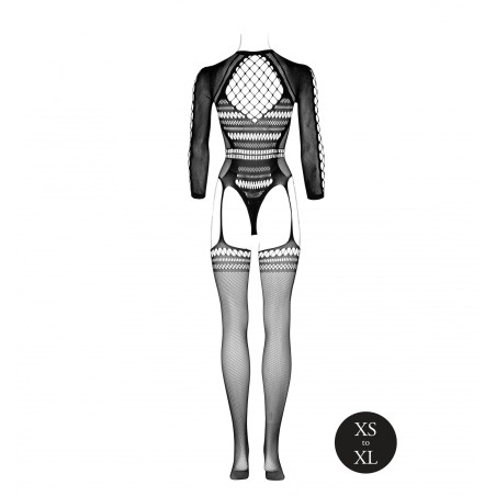 LE DÉSIR | Bodystocking with Long Sleeves and Short Turtleneck | Size: S/XL