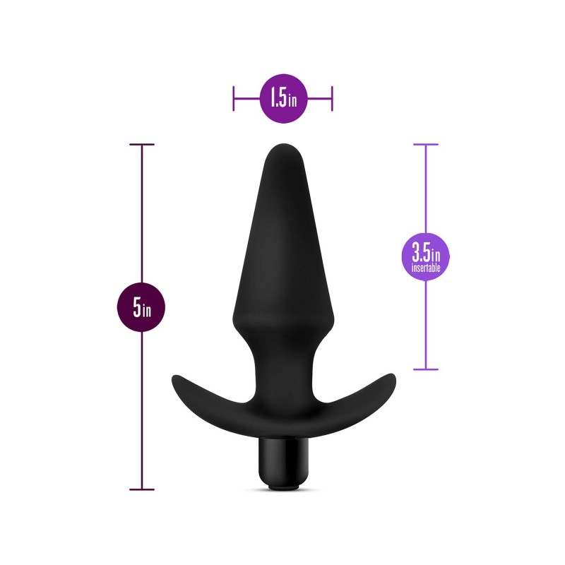 ANAL, ADVENTURES, PLATINUM, Silicone, Vibrating, Anal Plug, Black