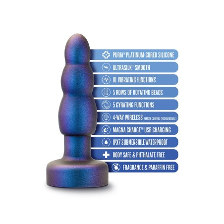 Anal, Adventures, Matrix, KINETIK, Vibrating, Anal Plug, Space Age Blue