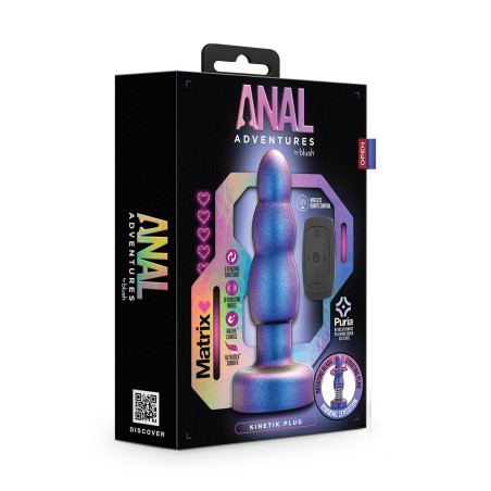 Anal, Adventures, Matrix, KINETIK, Vibrating, Anal Plug, Space Age Blue