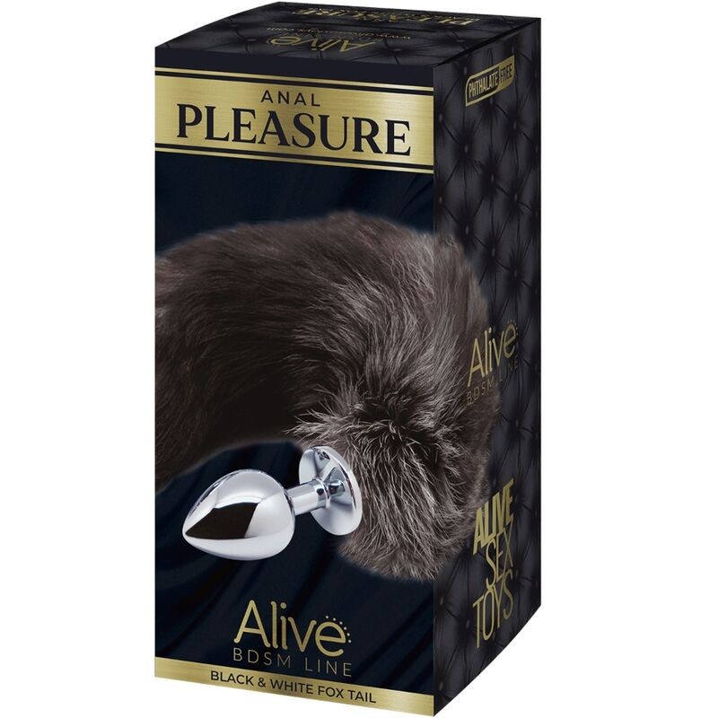 Anal Pleasure Plug Metal Fox Tail Size Large