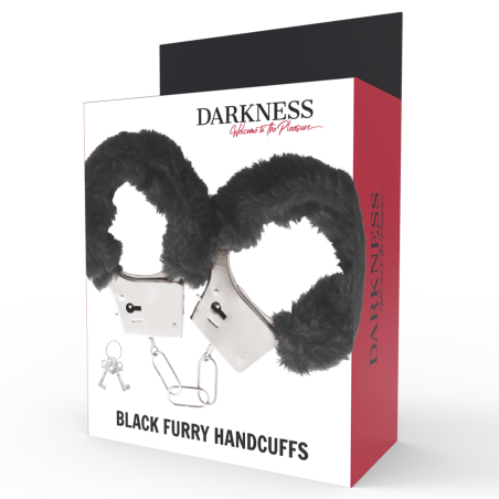 DARKNESS | Χειροπέδες με γουνάκι - Μαύρες