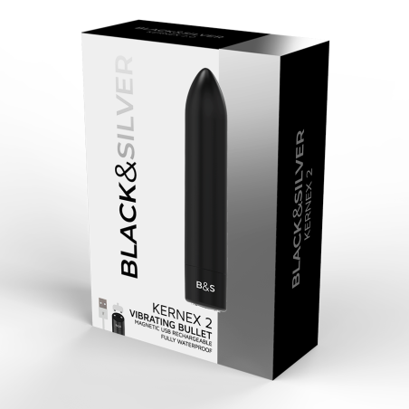 BLACK&SILVER | KERNEX 2 BLACK VIBRATING MAGNETIC BULLET