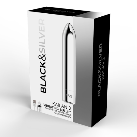 BLACK&SILVER | KERNEX 2 | Ισχυρό Επαναφορτιζόμενο Δονούμενο Σφαιρίδιο - Ασημί