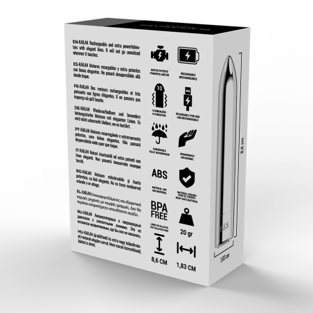 BLACK&SILVER | KERNEX 2 BLACK VIBRATING MAGNETIC BULLET - Silver