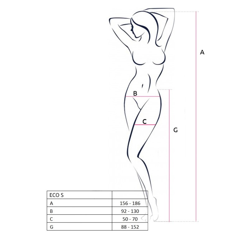 PASSION  | S007 | ECO COLLECTION BODYSTOCKING - ΚΟΚΚΙΝΟ