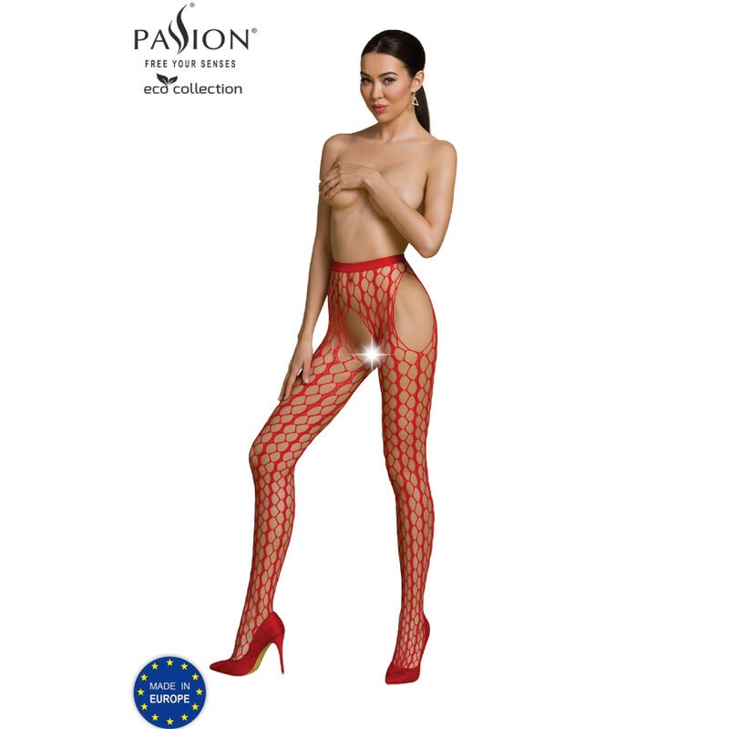PASSION  | S007 | ECO COLLECTION BODYSTOCKING - RED