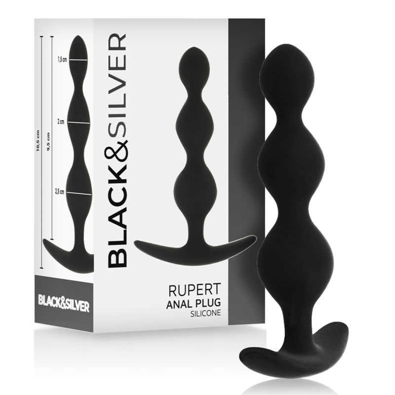BLACK&SILVER | RUPERT ANAL BALL CHAIN - 10cm