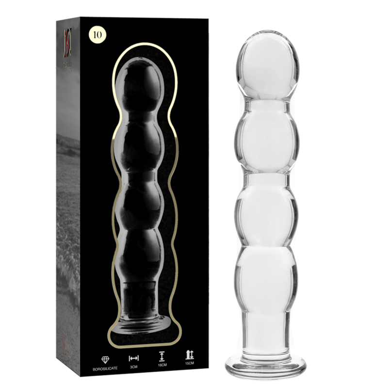 NEBULA SERIES BY IBIZA | MODEL 10 | DILDO BOROSILICATE GLASS 16.5 X 3.5 CM - CLEAR