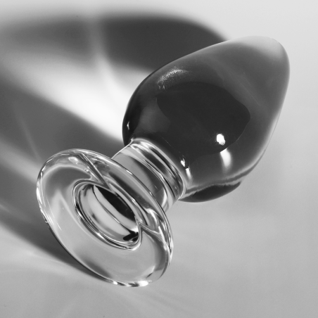 NEBULA SERIES BY IBIZA | MODEL 3 | ANAL PLUG BOROSILICATE GLASS 11 X 5 CM TRANSPARENT