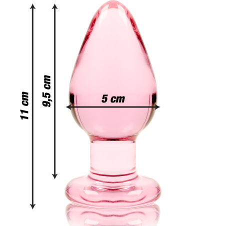 NEBULA SERIES BY IBIZA | MODEL 3 | ANAL PLUG BOROSILICATE GLASS 11 X 5 CM PINK