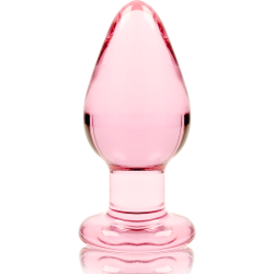 NEBULA SERIES BY IBIZA | MODEL 3 | ANAL PLUG BOROSILICATE GLASS 11 X 5 CM PINK