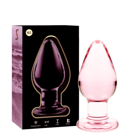 NEBULA SERIES BY IBIZA | MODEL 3 | ANAL PLUG BOROSILICATE GLASS 11 X 5 CM PINK