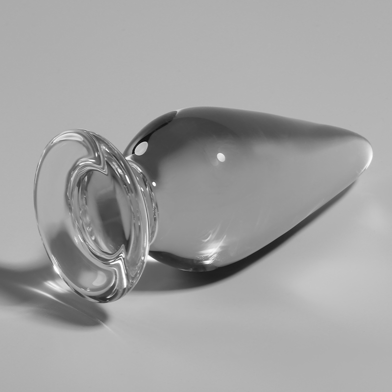 NEBULA SERIES BY IBIZA | MODEL 4 | ANAL PLUG BOROSILICATE GLASS 11 X 5 CM CLEAR