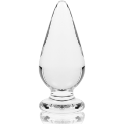NEBULA SERIES BY IBIZA | MODEL 4 | ANAL PLUG BOROSILICATE GLASS 11 X 5 CM CLEAR