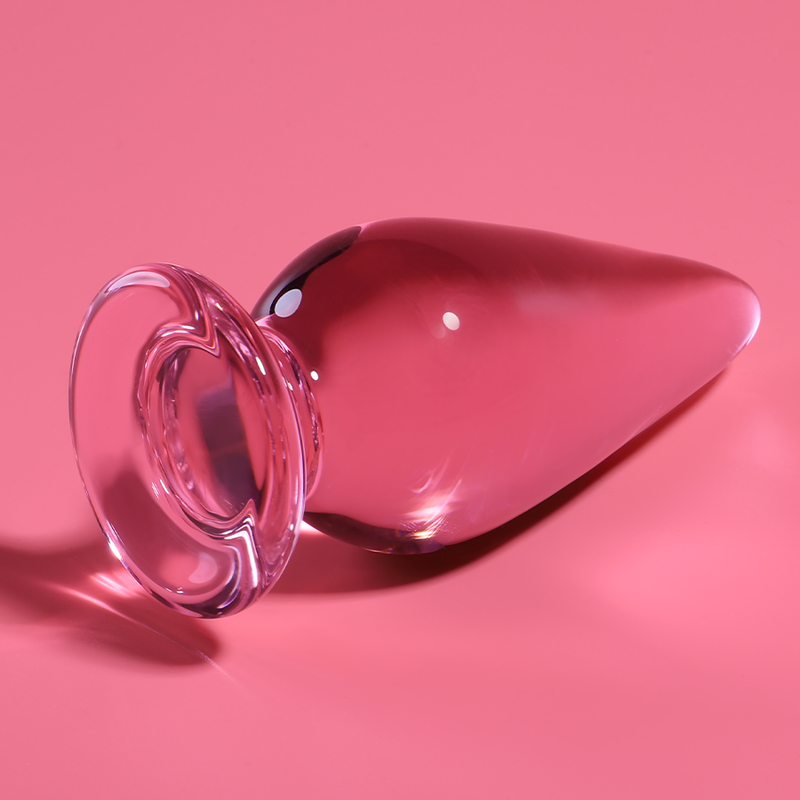 NEBULA SERIES BY IBIZA | MODEL 4 | ANAL PLUG BOROSILICATE GLASS 11 X 5 CM - PINK