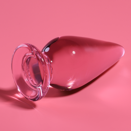 NEBULA SERIES BY IBIZA | MODEL 4 | ANAL PLUG BOROSILICATE GLASS 11 X 5 CM - PINK