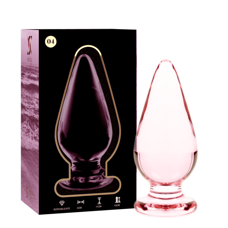 NEBULA SERIES BY IBIZA | MODEL 4 | ANAL PLUG BOROSILICATE GLASS 11 X 5 CM - PINK