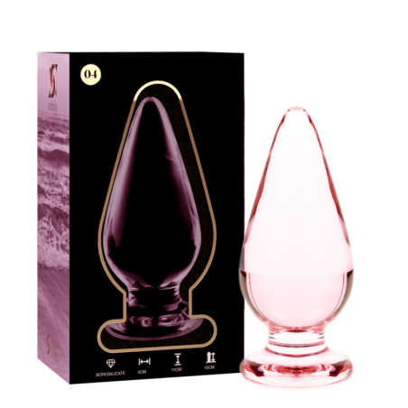 NEBULA SERIES BY IBIZA | MODEL 4 | ANAL PLUG BOROSILICATE GLASS 11 X 5 CM - PINK